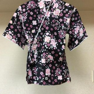 子供 女の子 甚平 桜模様(甚平/浴衣)