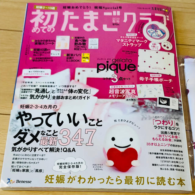 gelato pique(ジェラートピケ)の初めてのたまごクラブ エンタメ/ホビーの本(住まい/暮らし/子育て)の商品写真