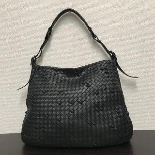 ボッテガヴェネタ(Bottega Veneta)のボッテガヴェネタ　ワンショルダーバッグ　黒　イントレチャート(ショルダーバッグ)