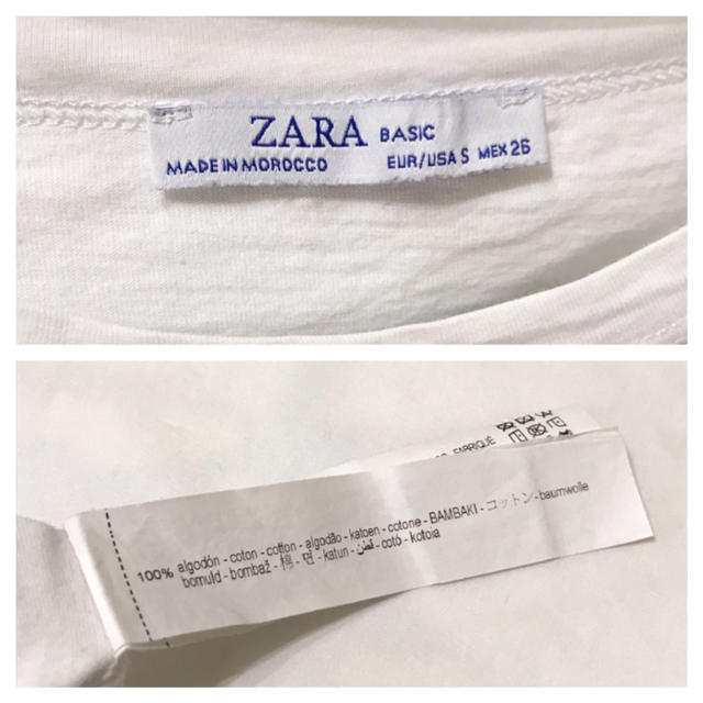 ZARA(ザラ)のZARA デザインフェイスTシャツ  Sサイズ 2018ss レディースのトップス(Tシャツ(半袖/袖なし))の商品写真