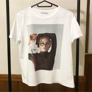 ザラ(ZARA)のZARA デザインフェイスTシャツ  Sサイズ 2018ss(Tシャツ(半袖/袖なし))