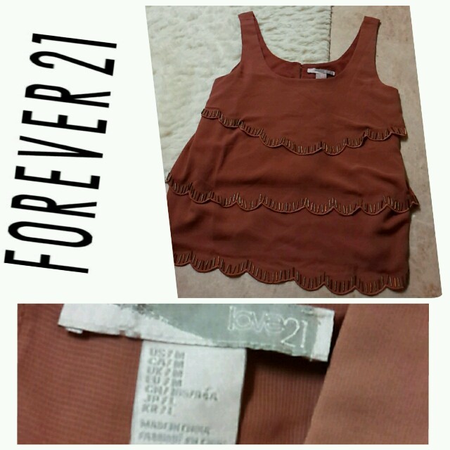 FOREVER 21(フォーエバートゥエンティーワン)のforever21”シフォントップス レディースのトップス(Tシャツ(半袖/袖なし))の商品写真