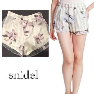 スナイデル(SNIDEL)のsnidelオーガンジーショートパンツ(ショートパンツ)