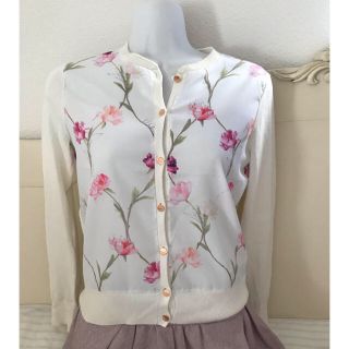 テッドベイカー(TED BAKER)のTed Baker☆花柄プリント カーディガン 0(カーディガン)