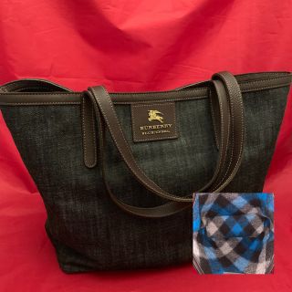 バーバリーブルーレーベル(BURBERRY BLUE LABEL)のBurberry☆デニムトートバッグ☆美品(トートバッグ)