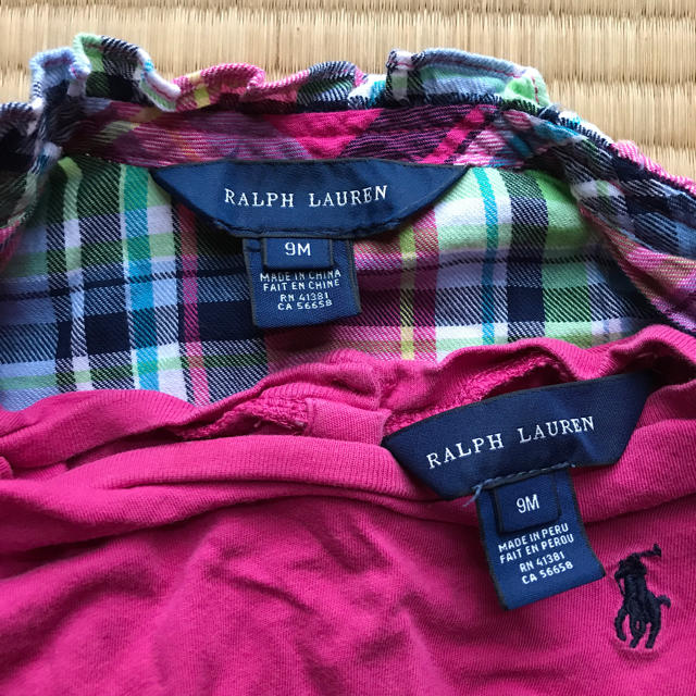 Ralph Lauren(ラルフローレン)のサマーセール！ラルフローレン ガール3点セット 9M キッズ/ベビー/マタニティのベビー服(~85cm)(シャツ/カットソー)の商品写真