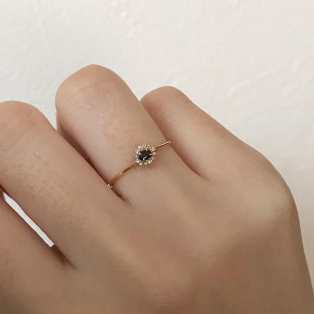 e.m. ブルーサファイア ダイヤとりまきリング 定価48,600円