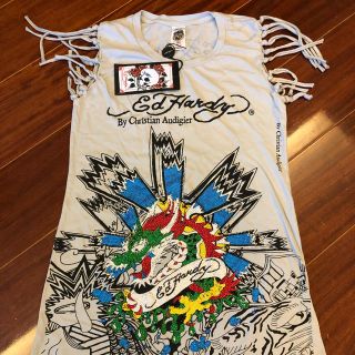 エドハーディー(Ed Hardy)の☆正規Ed Hardyラインストーンチュニックワンピース新品☆(Tシャツ(半袖/袖なし))