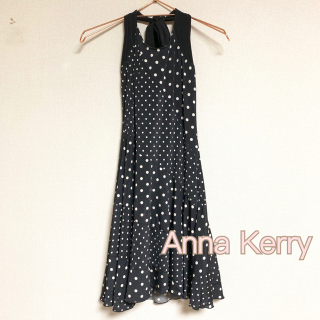 Anna Kerry(アンナケリー)の値下げ☆Anna Kerry ワンピース ミニ ドット柄 黒 M レディースのワンピース(ミニワンピース)の商品写真