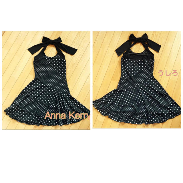 Anna Kerry(アンナケリー)の値下げ☆Anna Kerry ワンピース ミニ ドット柄 黒 M レディースのワンピース(ミニワンピース)の商品写真