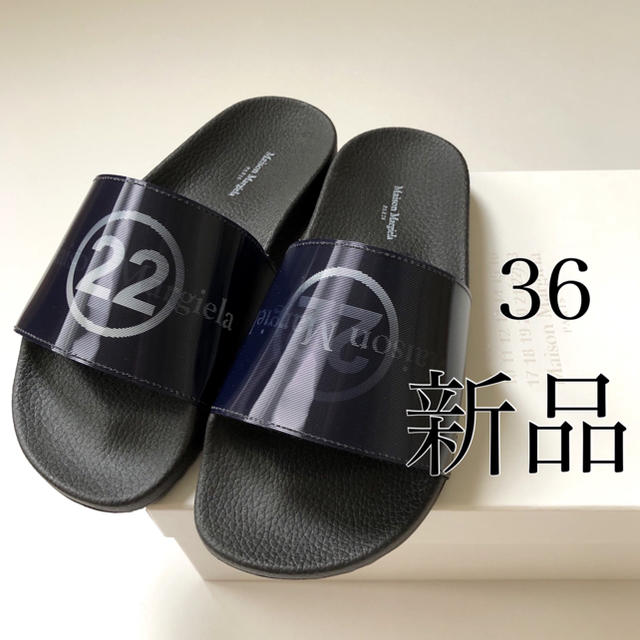 Maison Martin Margiela(マルタンマルジェラ)の新 品/36 メゾン マルタン マルジェラ ホログラム ロゴ サンダル  レディースの靴/シューズ(サンダル)の商品写真