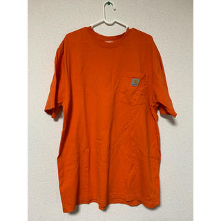 カーハート(carhartt)のcarhartt カーハート Tシャツ オレンジ 半袖 ワンポイント(Tシャツ/カットソー(半袖/袖なし))