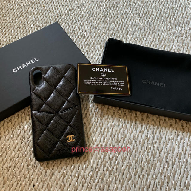 新品★CHANEL シャネル★iPhone XSケース  キャビアスキン