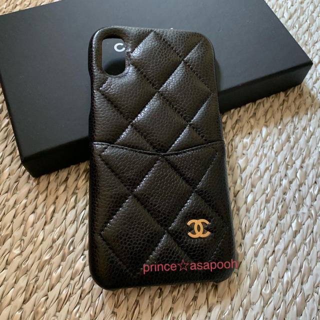 新品★CHANEL シャネル★iPhone XSケース キャビアスキン