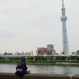 希少 AH.H 久米繊維工業 隅田川TEE ネイビー 長谷川昭雄 希少 AH.H 久米繊維工業 隅田川TEE ネイビー 長谷川昭雄