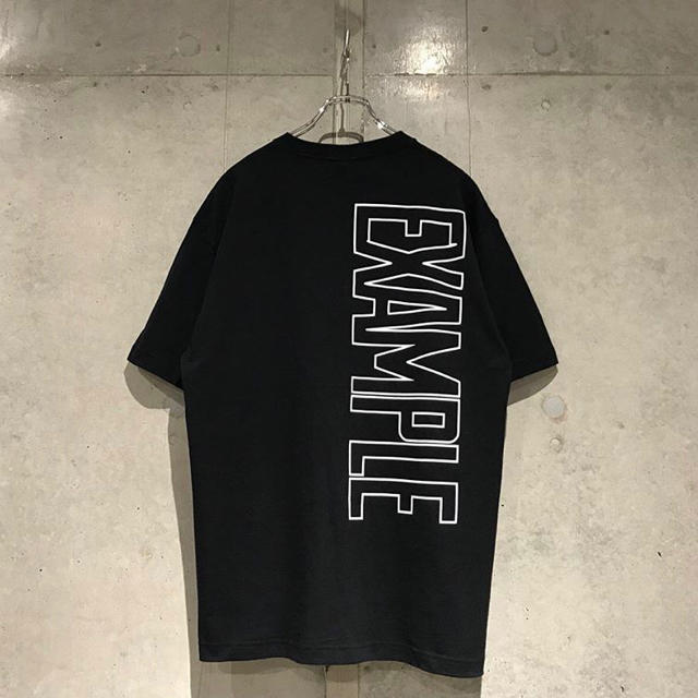 【黒/XL】EXAMPLE EMBROIDERY SMALL LOGO TEE