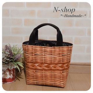 リアルかご柄✻トートバッグ(S)❥ハンドメイド❥(バッグ)