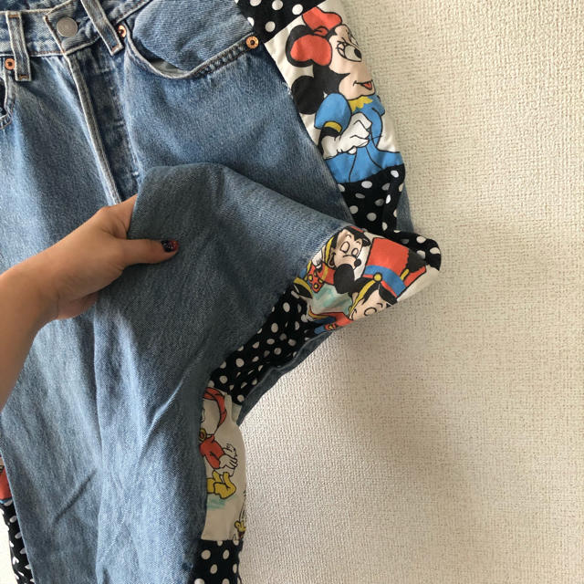 Disney リメイクデニムパンツ