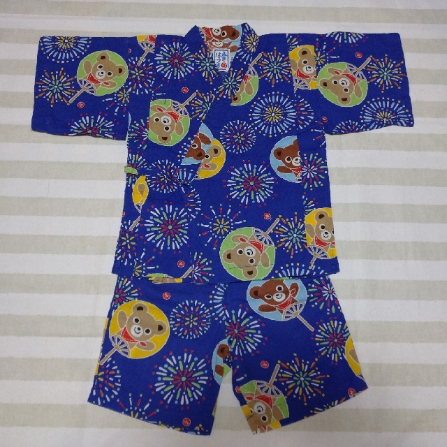 mikihouse(ミキハウス)のミキハウス 甚平 80 100 キッズ/ベビー/マタニティのキッズ服男の子用(90cm~)(甚平/浴衣)の商品写真