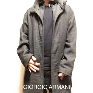 ジョルジオアルマーニ(Giorgio Armani)のジョルジオアルマーニ  ロングコート  フード付  ボタン  ファスナー(その他)