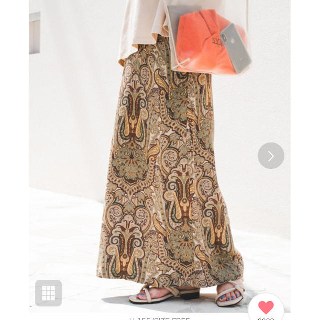 Kastane(カスタネ)のkastane ペイズリースカート レディースのスカート(ロングスカート)の商品写真