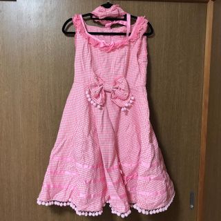 アンジェリックプリティー(Angelic Pretty)のAngelicPretty ギンガムチェックJSK セット(ひざ丈ワンピース)