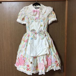 アンジェリックプリティー(Angelic Pretty)のAngelicPretty WonderParty OPカチューシャセット(ひざ丈ワンピース)