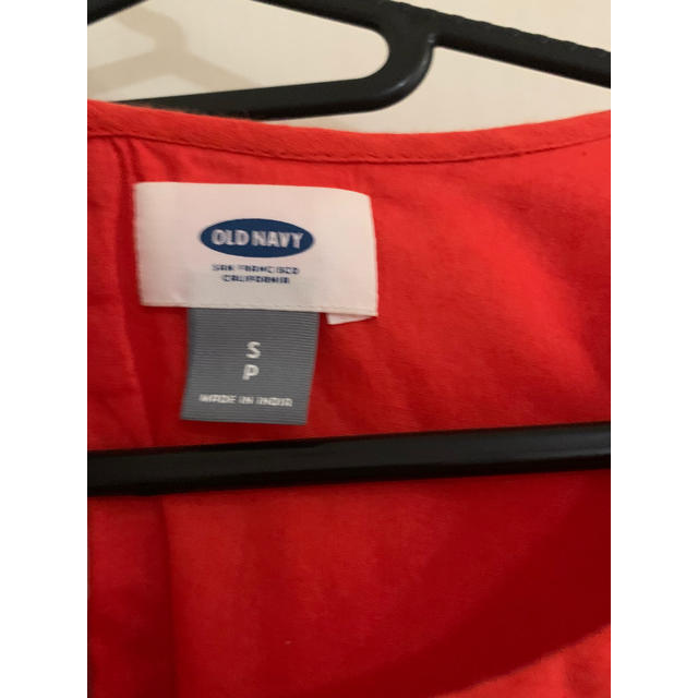 Old Navy(オールドネイビー)のR様専用！マキシワンピ 半袖 オレンジレッド綿100% 訳あり アジア レディースのワンピース(ロングワンピース/マキシワンピース)の商品写真