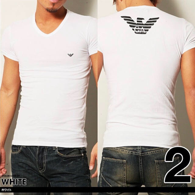 Emporio Armani(エンポリオアルマーニ)のアルマーニ tシャツ vネック メンズのトップス(Tシャツ/カットソー(半袖/袖なし))の商品写真