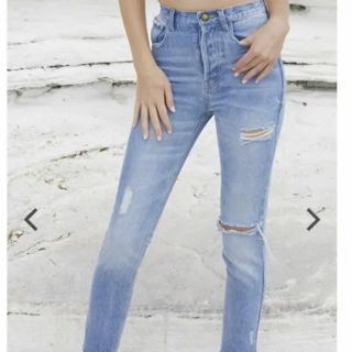 アリシアスタン(ALEXIA STAM)のRipped Slim Tapered Jeans♡アリシアスタン デニムパンツ(デニム/ジーンズ)