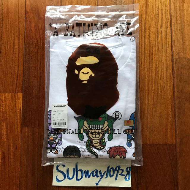 送料無料 BAPE DORAGONBALL Z TEE WHITE L