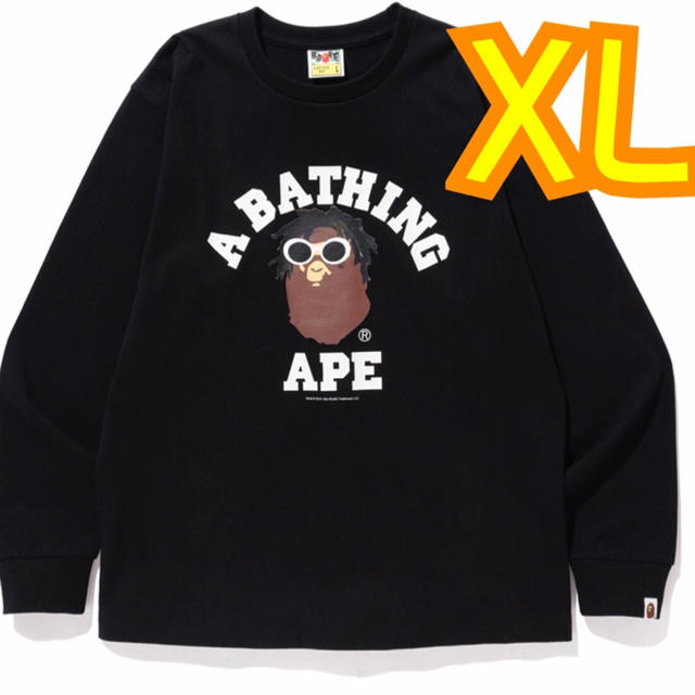 A BATHING APE(アベイシングエイプ)のべイプ BAPE  ✕ WIZ KALIFA Tシャツ ロンT XL 黒 メンズのトップス(Tシャツ/カットソー(七分/長袖))の商品写真