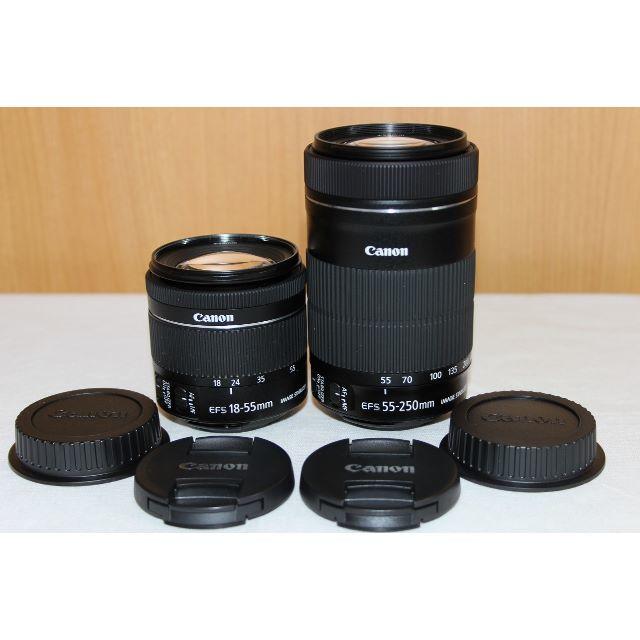 Canon(キヤノン)の2019年2月購入品！ EF 18-55 STM+EF 55-250 STM スマホ/家電/カメラのカメラ(デジタル一眼)の商品写真