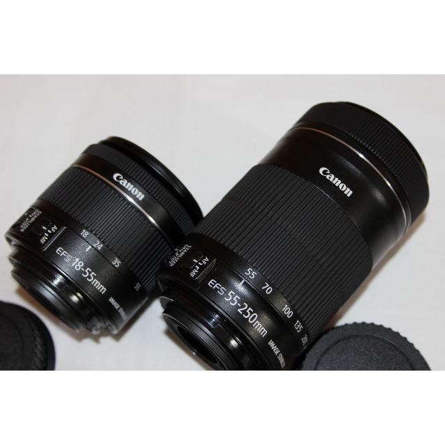 Canon(キヤノン)の2019年2月購入品！ EF 18-55 STM+EF 55-250 STM スマホ/家電/カメラのカメラ(デジタル一眼)の商品写真