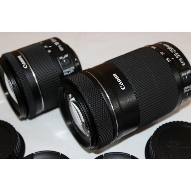 Canon(キヤノン)の2019年2月購入品！ EF 18-55 STM+EF 55-250 STM スマホ/家電/カメラのカメラ(デジタル一眼)の商品写真