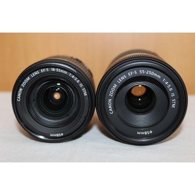 Canon(キヤノン)の2019年2月購入品！ EF 18-55 STM+EF 55-250 STM スマホ/家電/カメラのカメラ(デジタル一眼)の商品写真