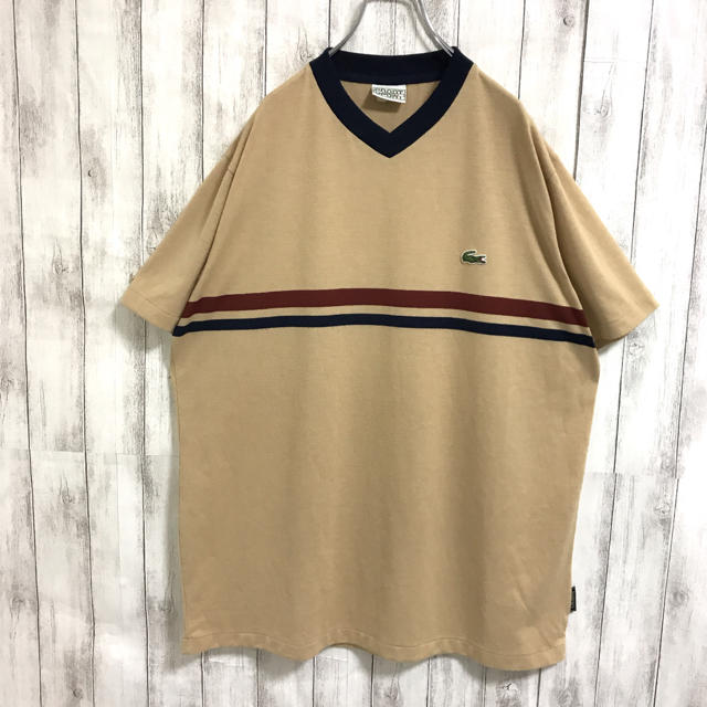 LACOSTE(ラコステ)の激レア 古着 90s ラコステ LACOSTE Tシャツ 文字ワニ メンズのトップス(Tシャツ/カットソー(半袖/袖なし))の商品写真