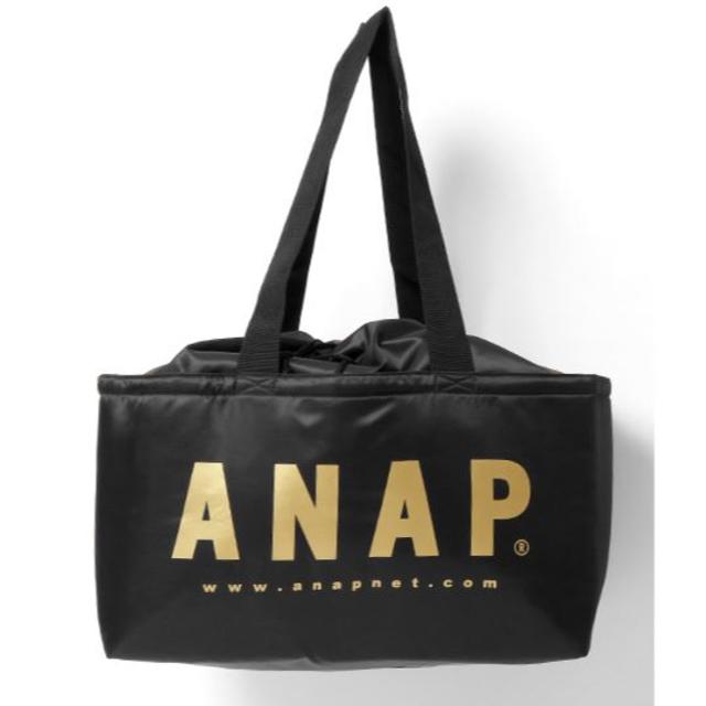 ANAP(アナップ)の♪新品　　ANAPロゴ保冷レジカゴバッグ　ブラック♪ レディースのバッグ(エコバッグ)の商品写真