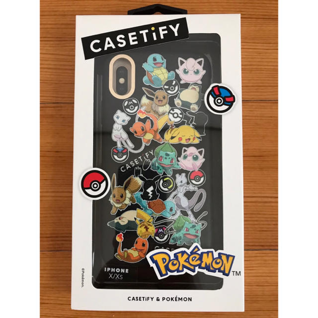 ポケモン(ポケモン)の新品 CASETiFY X/XS ケース レザー ブラック ケースティファイ スマホ/家電/カメラのスマホアクセサリー(iPhoneケース)の商品写真