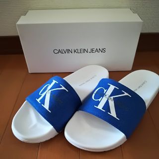 カルバンクライン(Calvin Klein)のCalvin Klein　シャワーサンダル　ブルー(サンダル)