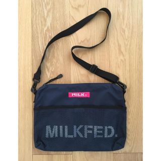 ミルクフェド(MILKFED.)のMILK FED. サコッシュ ネイビー×ピンク 新品未使用(ショルダーバッグ)