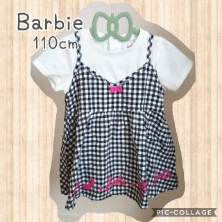 バービー(Barbie)のBarbie レイヤード風Tシャツ(110cm)(Tシャツ/カットソー)