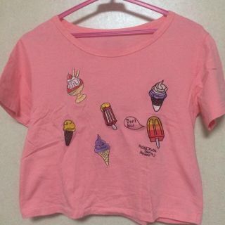 スピンズ(SPINNS)の値下げ！古着アイスクリームTシャツ☆ショート丈(Tシャツ(半袖/袖なし))