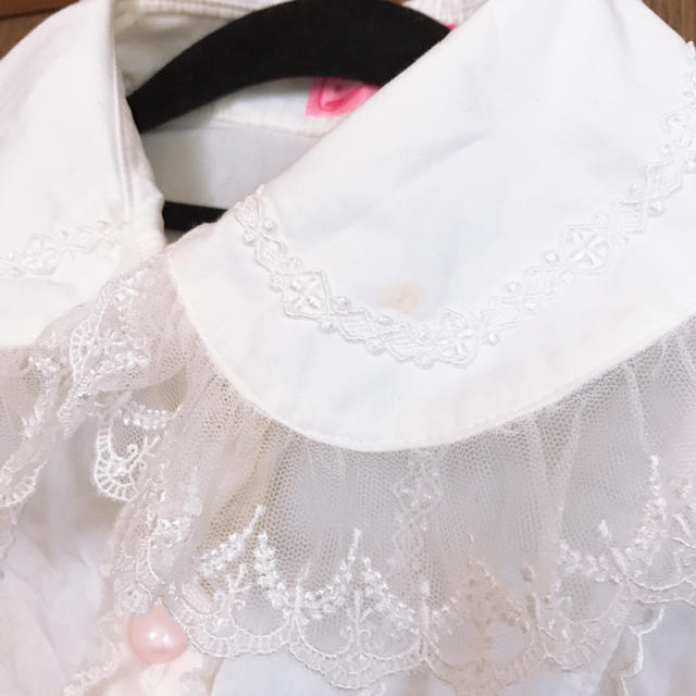 Angelic Pretty(アンジェリックプリティー)のAngelicPretty 半袖ブラウス 白×ピンク レディースのトップス(シャツ/ブラウス(半袖/袖なし))の商品写真