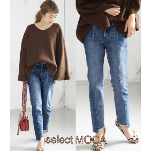 パンツ新品 select MOCA センタープレスデニム