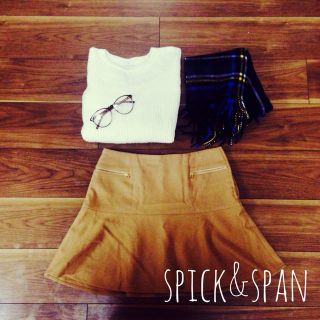 スピックアンドスパン(Spick & Span)のspick&span 裾フレアスカート(ミニスカート)