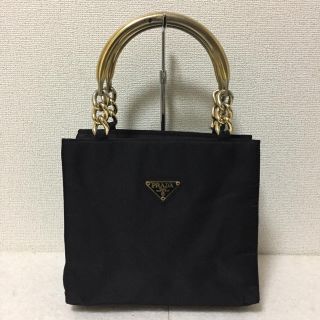 プラダ(PRADA)の【PRADA】ハンドバッグ★　レディース　プラダ　ナイロン　三角ロゴ(ハンドバッグ)