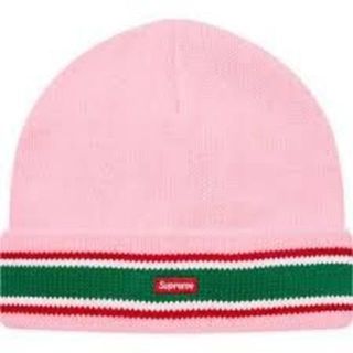 シュプリーム(Supreme)の16aw Supreme Striped Cuff Beanie Pink(ニット帽/ビーニー)