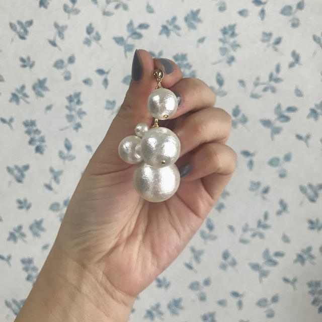 GRACE CONTINENTAL(グレースコンチネンタル)の再∞販 pearl tappuri pierce ハンドメイドのアクセサリー(ピアス)の商品写真