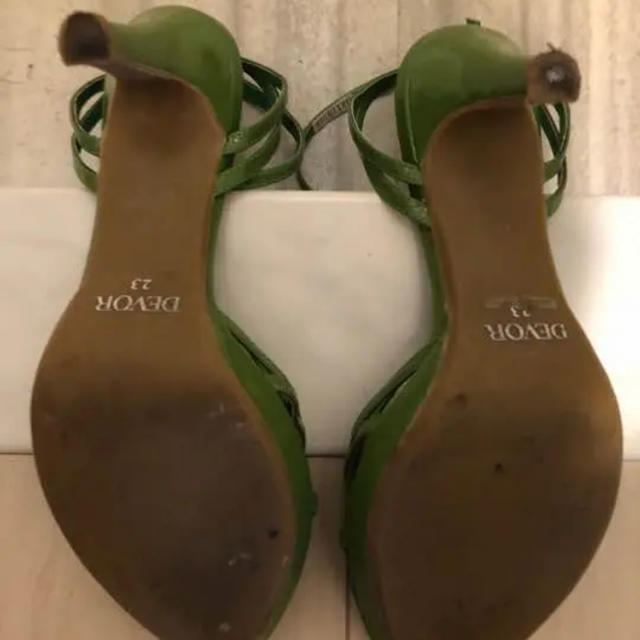 アンクルストラップ サンダル グリーン レディースの靴/シューズ(サンダル)の商品写真
